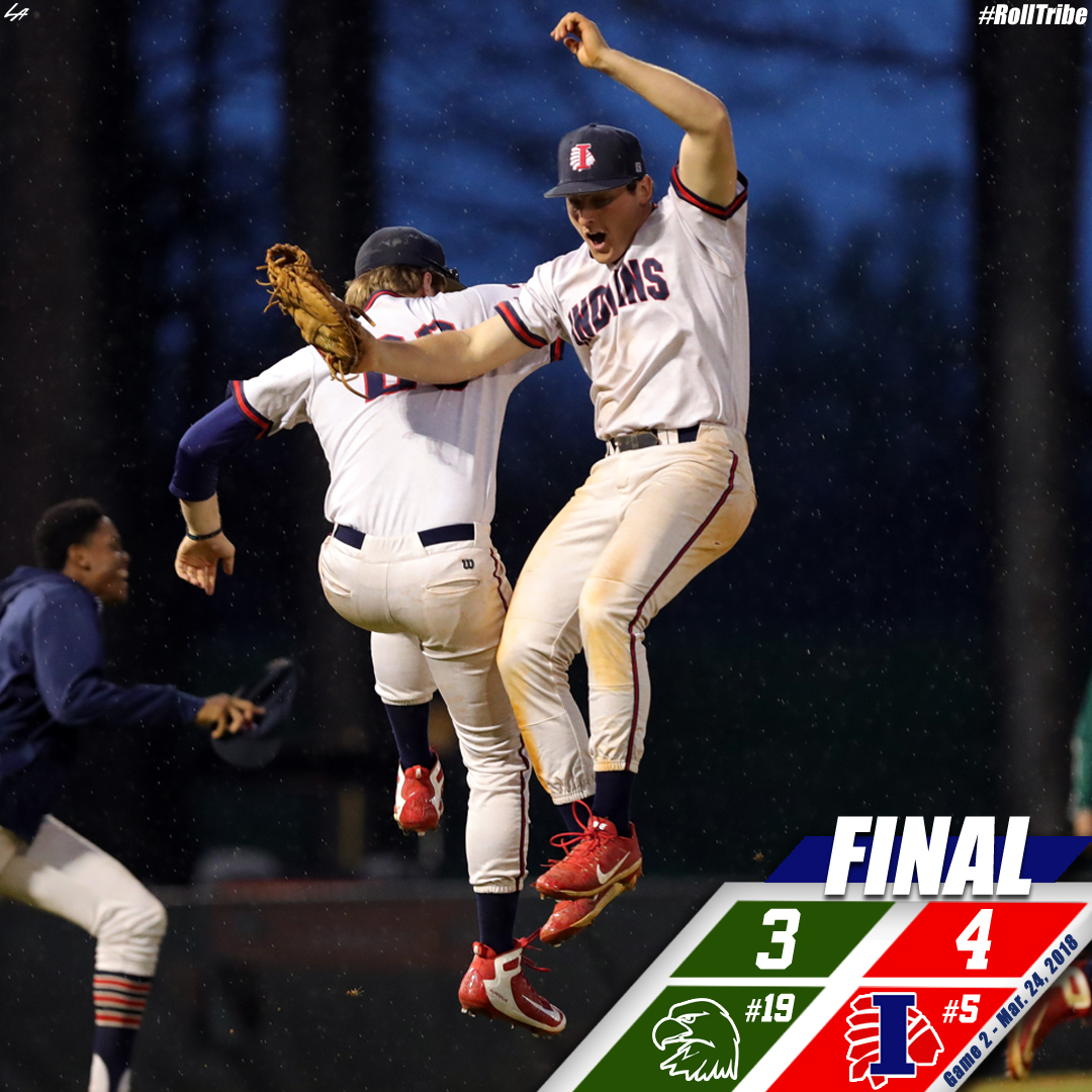 No. 5 Indians sweep No. 19 Eagles; tying run thrown out at plate to end Game 2