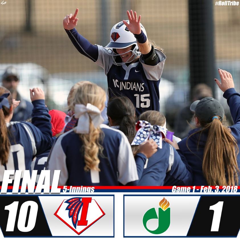 Indians run-rule Jackson State, 10-1, in Game 1