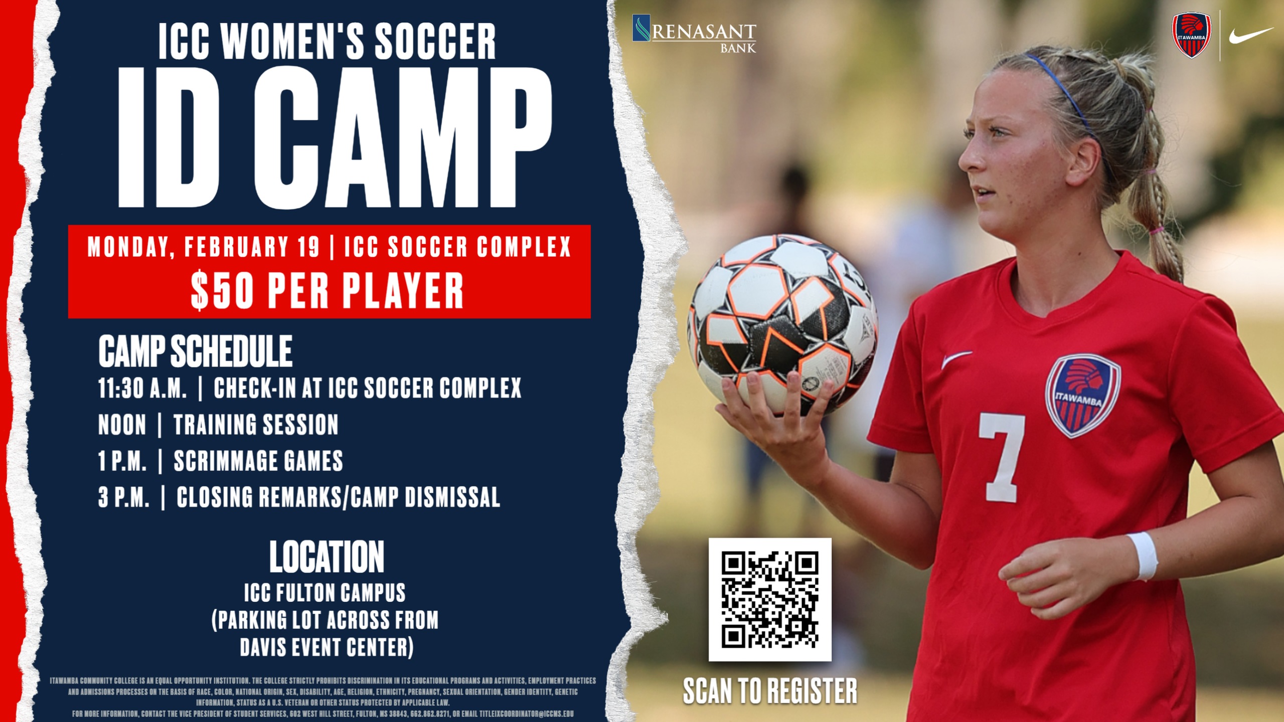 ICC Women's Soccer ID Camp set for February 19