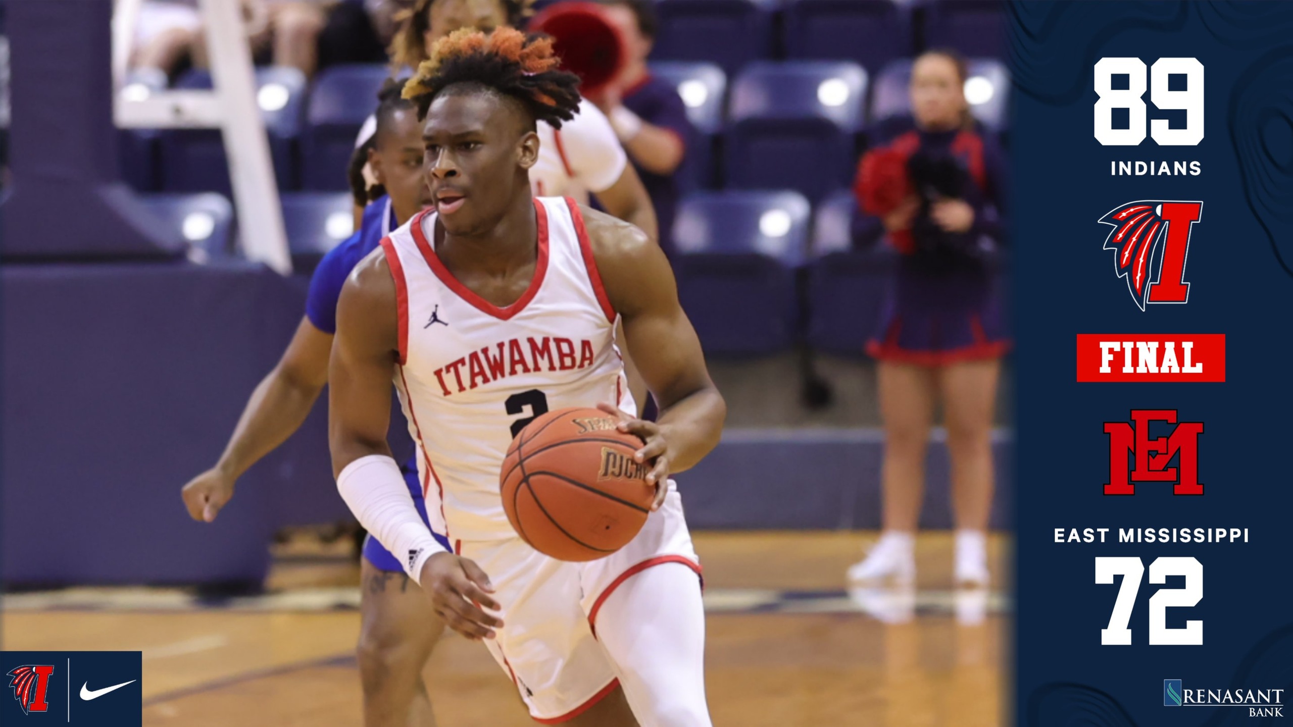 Indians close regular season with 89-72 win at East Mississippi
